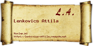 Lenkovics Attila névjegykártya