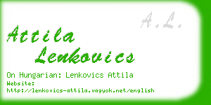 attila lenkovics business card